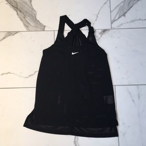 Nike dri-fit crisscross back mesh tank top